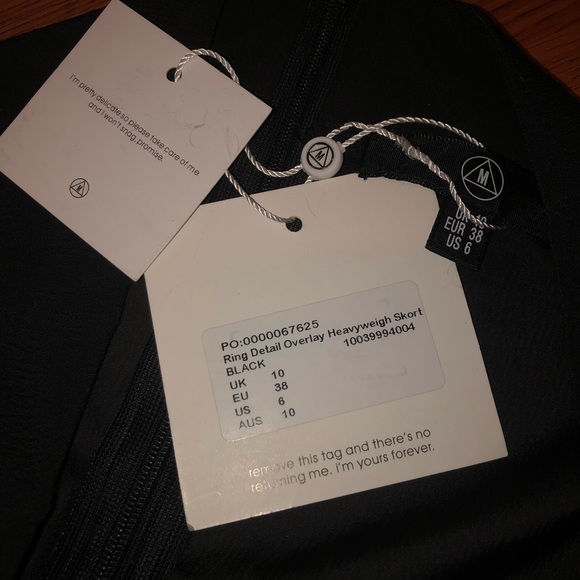 NWT Missguided Black Ring Overlay Detail - Picture 3 of 3